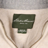 Eddie Bauer 90's Quarter Zip Knitted Jumper / Sweater XLarge Grey