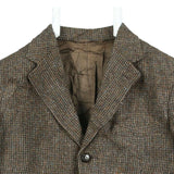 Harris Tweed 90's Tweed Wool Jacket Button Up Long Sleeve Blazer 38 Brown