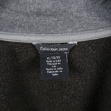 Calvin Klein jeans 90's Quarter Zip Spellout Logo Sweatshirt XLarge Grey