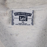 Lee 90's Cross Crewneck Heavyweight Sweatshirt XLarge Grey