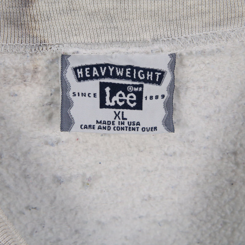 Lee 90's Cross Crewneck Heavyweight Sweatshirt XLarge Grey