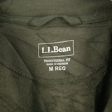 L.L.Bean 90's Knitted Zip Up Fleece Jumper Medium Khaki Green