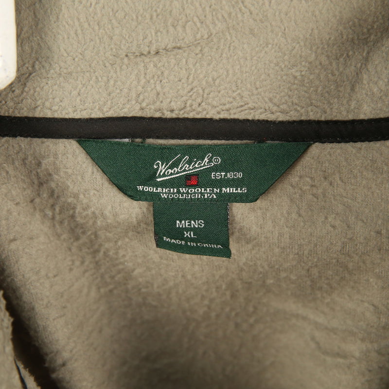 Woolrich 90's Fleece Gilet Vests XLarge Khaki Green