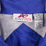 Athletic 90's Nylon Sportswear Long Sleeve Button Up Bomber Jacket Large Blue