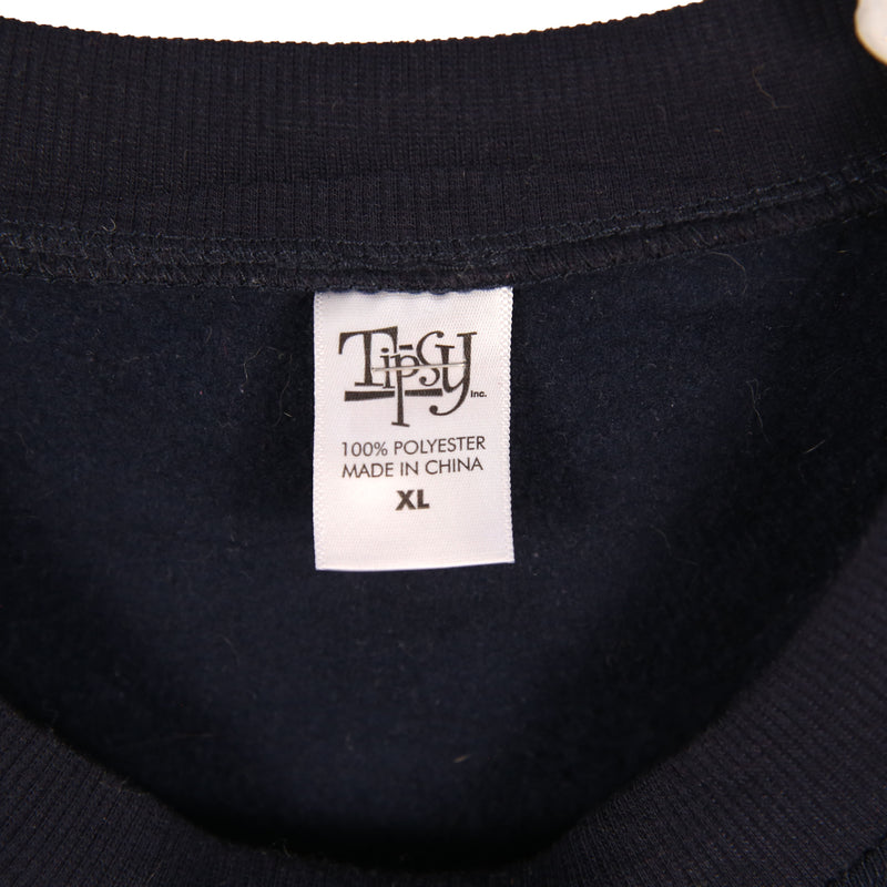 Tipsy 90's Crewneck Long Sleeve Pullover Sweatshirt XLarge Black
