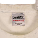 Oneita 90's Door Country Crewneck Sweatshirt Large White