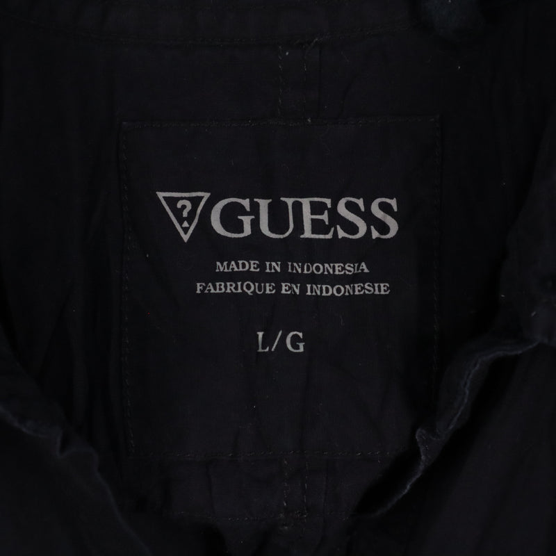 Guess 90's Long Sleeve Button Up Shirt Large Black