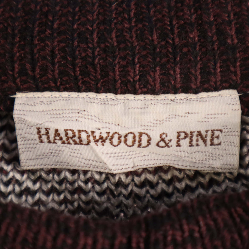 Hardwood&Pine 90's Knitted Cable Jumper / Sweater Medium Burgundy Red
