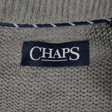 Chaps 90's Quarter Zip Knitted Jumper XXLarge (2XL) Grey
