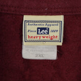 Lee 90's Quarter Zip Long Sleeve Sweatshirt XXLarge (2XL) Red