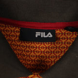 Fila 90's Short Sleeve Button Up Polo Shirt XLarge Orange