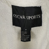 Oscar Sports 90's Full Zip Up Check Fleece Jumper Medium Black