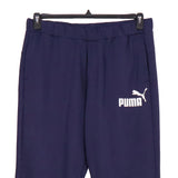 Puma 90's Elasticated Waistband Drawstrings Joggers / Sweatpants XLarge Navy Blue