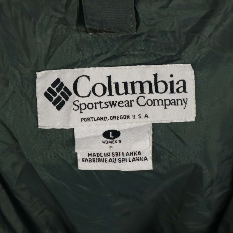 Columbia 90's Parker Waterproof Zip Up Button Up Bomber Jacket Large Black
