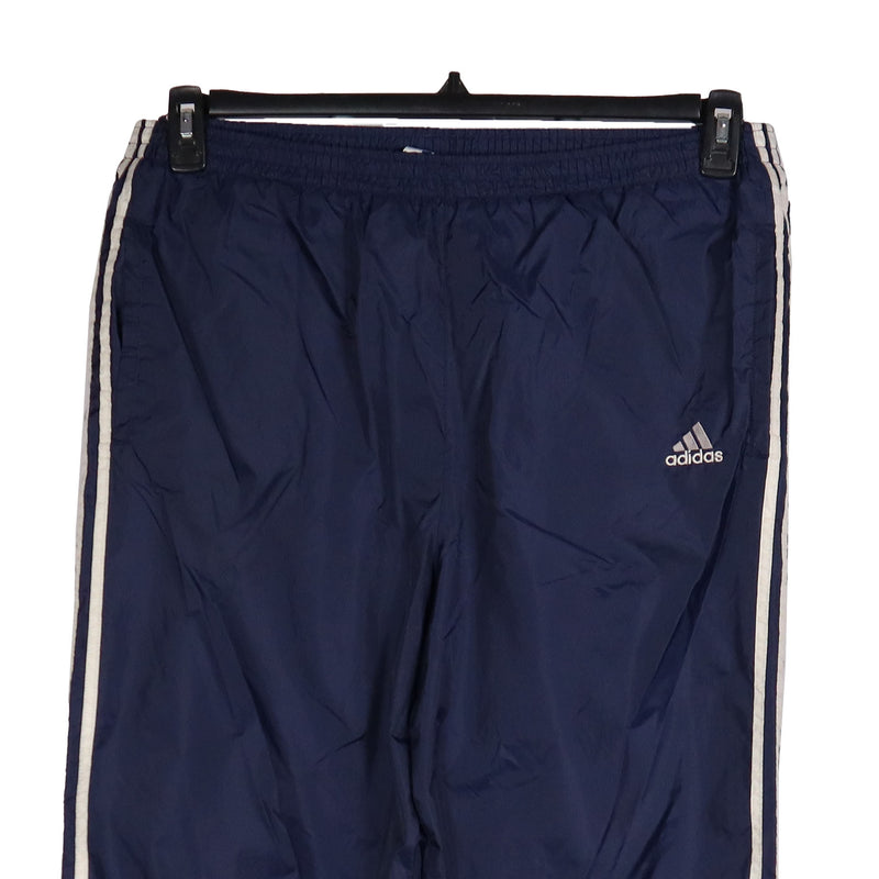 Adidas 90's Drawstring Elasticated Waistband Spellout Logo Joggers / Sweatpants Medium Navy Blue