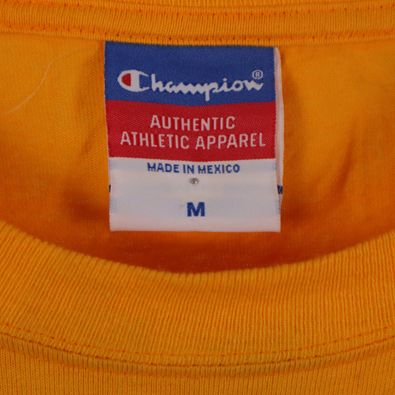 Champion 90's College Long Sleeve Crewneck Sweatshirt Medium Yellow