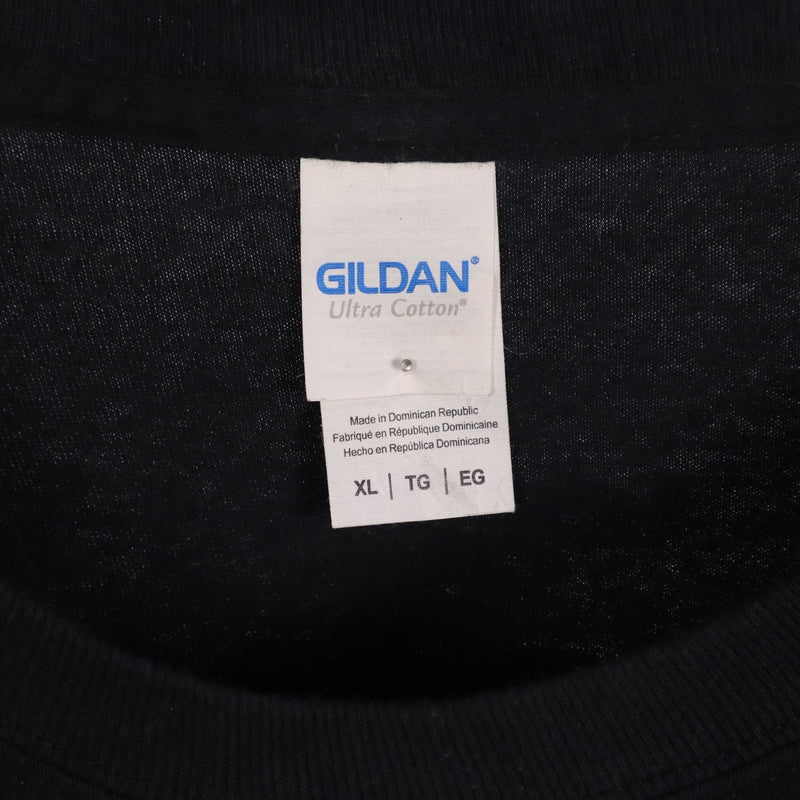 Gildan 90's Racing Short Sleeve Crewneck T Shirt XLarge Black