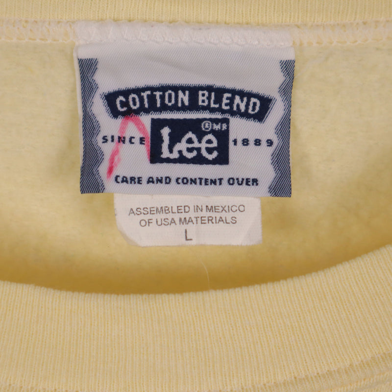 Lee 90's Sutton Bay Crewneck Sweatshirt Large Yellow