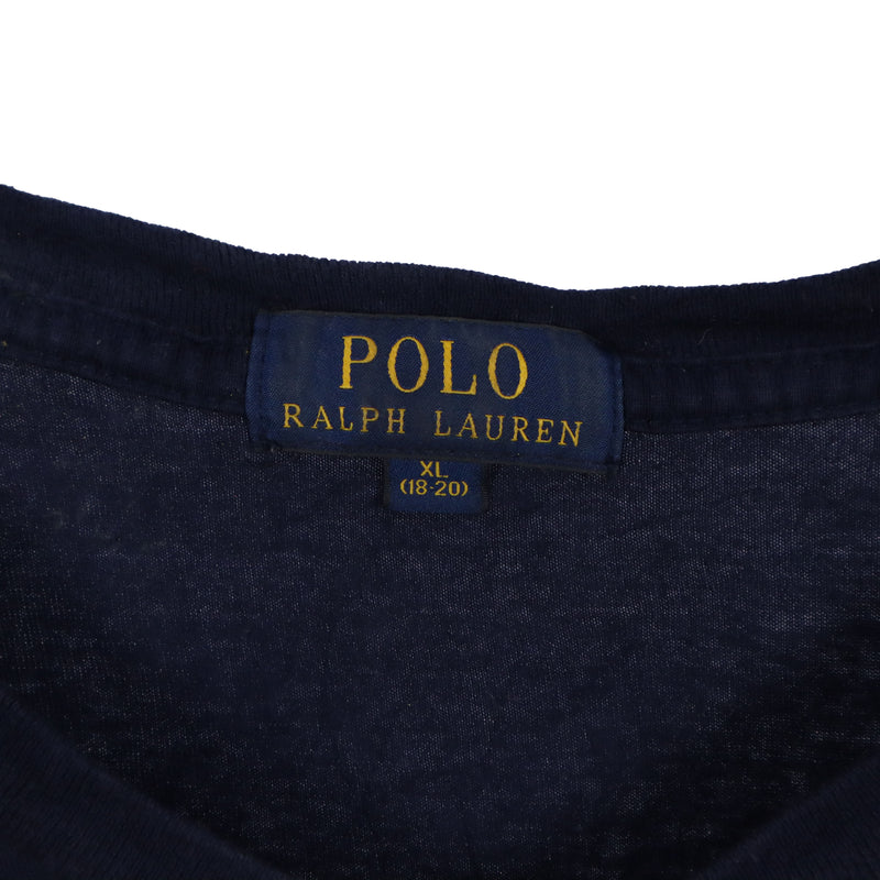 Polo Ralph Lauren 90's Pocket Striped Short Sleeve T Shirt XLarge Blue