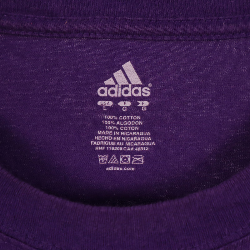 Adidas 90's College Football Short Sleeve Crewneck T Shirt Large Purple