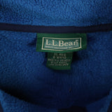 L.L.Bean 90's Quarter Button Long Sleeve Pullover Fleece Jumper XLarge Blue