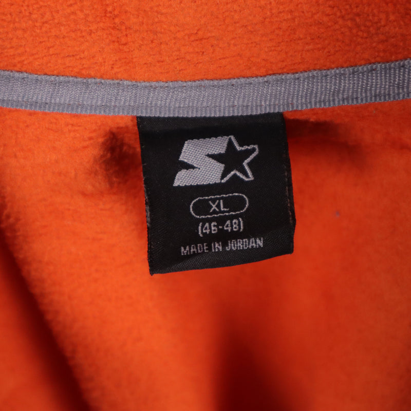 Starter 90's Quarter Zip Fleece Long Sleeve Fleece Jumper XLarge Orange