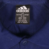 Adidas 90's Rugby Quarter Button Short Sleeve Polo Shirt XLarge Navy Blue