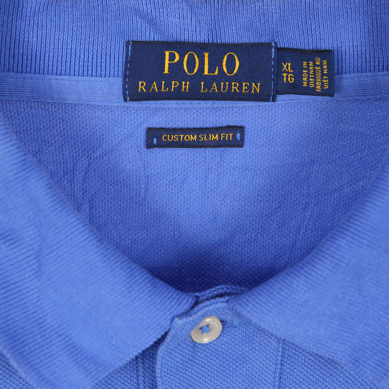Polo Ralph Lauren 90's Short Sleeve Button Up Polo Shirt XLarge Blue