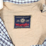 Wrangler 90's Short Sleeve Button Up Check Shirt Small Blue