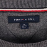 Tommy Hilfiger 90's Hilfiger Knitted Crewneck Jumper / Sweater XLarge Grey