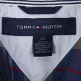 Tommy Hilfiger 90's Long Sleeve Button Up Check Shirt Large Blue