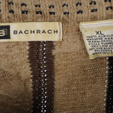 Bachrach 90's Grandpa Knitted Crewneck Jumper / Sweater XLarge Brown