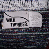 Wild Thunder 90's Aztec Knitted Long Sleeve Jumper Medium Blue