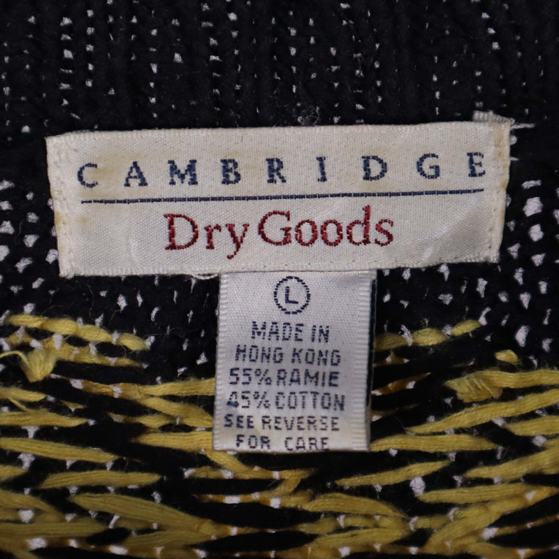 CAMBRIDGE DRY GOODS 90's Knitted Pullover Long Sleeve Jumper Large Black
