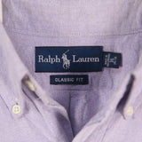 Ralph Lauren 90's Button Up Long Sleeve Shirt Large Purple