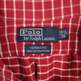 Polo Ralph Lauren 90's Long Sleeve Button Up Check Shirt XLarge Red