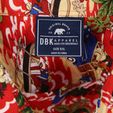 DBK Apparel 90's Santa Short Sleeve Button Up Shirt XLarge Red