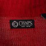 Chaps 90's Quarter Zip Knitted Jumper Large Red