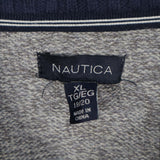 Nautica 90's Quarter Zip Knitted Jumper / Sweater XLarge Grey