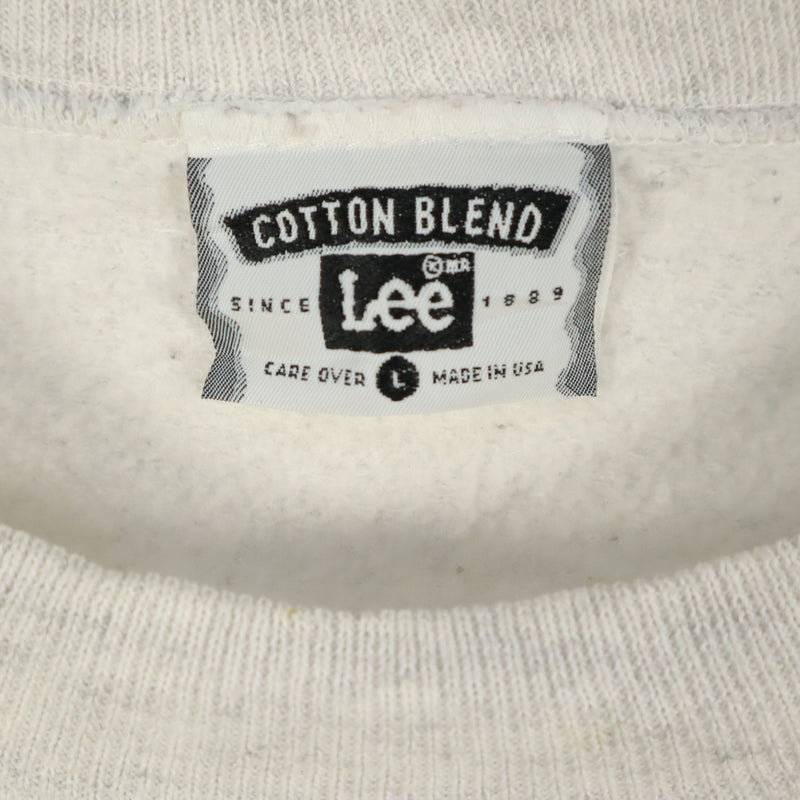 Lee 90's Crewneck Long Sleeve Printed Sweatshirt Large Grey