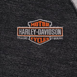 Harley Davidson 90's Hooded Zip Up Fleece Jumper Small Grey