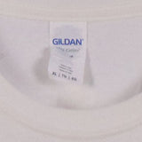 Gildan 90's Racing Car Short Sleeve Crewneck T Shirt XLarge White