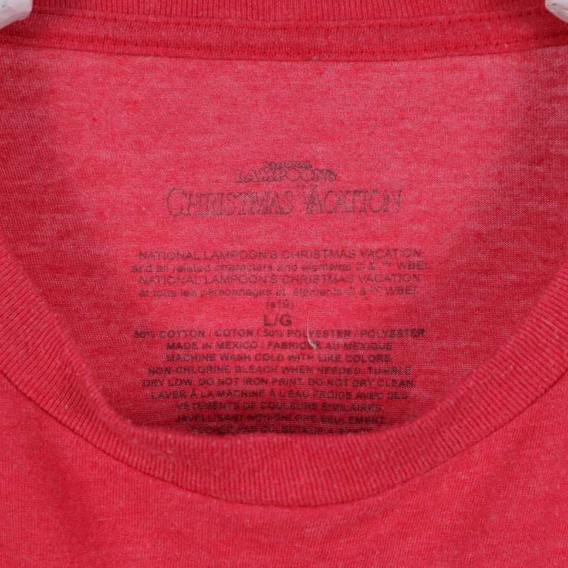 Christmas Vacation 90's Short Sleeve Printed T Shirt Large Pink