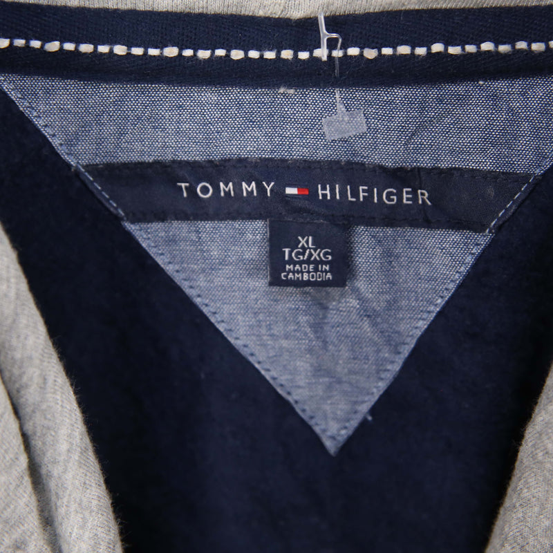 Tommy Hilfiger 90's small logo Full Zip Up Hoodie XLarge Navy Blue