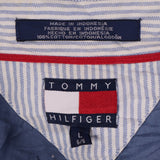 Tommy Hilfiger 90's Long Sleeve Button Up Shirt Large Blue