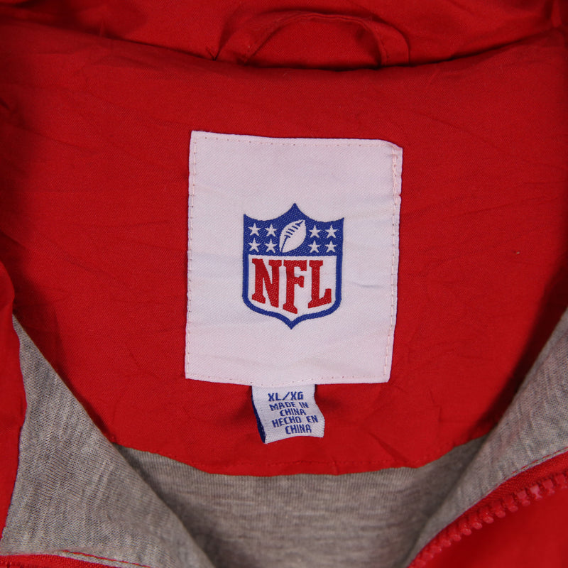 NFL 90's NY Quarter Zip Workwear Jacket XLarge Red