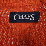 Chaps 90's Jumper Quarter Zip Long Sleeve Jumper XLarge Orange