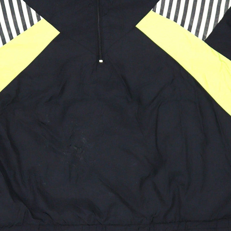 Adidas 90's Retro Lightweight Track Jacket Quarter Zip Windbreaker 34 x 36 Black