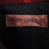 Henry Grethel 90's Check Long Sleeve Button Up Shirt Large Black