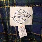 St Johns Bay 90's Long Sleeve Button Up Check Shirt Large Navy Blue